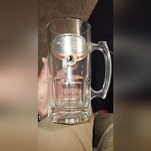 Vintage Washington Redskins Engraved Glass Mug